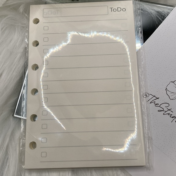 New! PM SIZE AGENDA REFILL PAGES, TO DO LIST Pack of 40-50 sheets, 6 holes - Picture 3 of 3